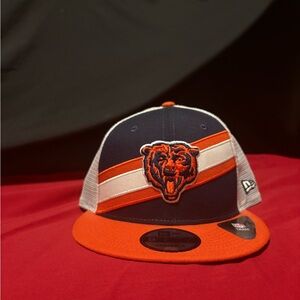 New Era Navy and Orange Cap with Bear Emblem